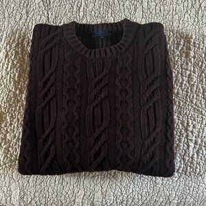 Lanvin Cable Knit Sweater, Burgundy, Sz M